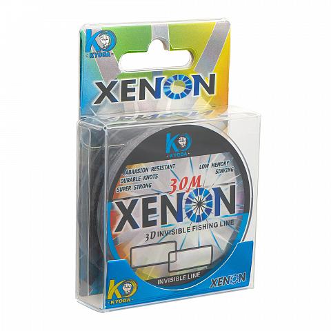 Фото леска kyoda xenon 3d, d - 0,08 мм, длина 30 м, разрывная нагрузка 0,90 кг (10 шт/упак)