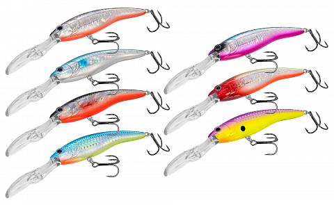 Фото воблер kyoda marqiz minnow-90f, длина 9,0 см, вес 14,0 гр, цвет p2318, заглубление 5,0-7,0 м