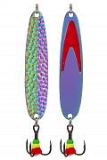Фото блесна зимняя 5813, вес 12,5 гр, длина 65 мм, цвет серебро красный галстук/бензин 182